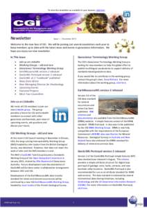 To view this newsletter as a website in your browser, click here  Newsletter Issue 1 – December 2013