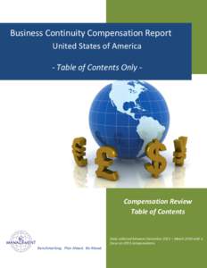 Business Continuity Compensation Report United States of America - Table of Contents Only - Compensation Review Table of Contents