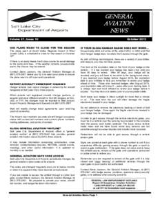GENERAL AVIATION NEWS Volume 21, Issue 10  October 2013