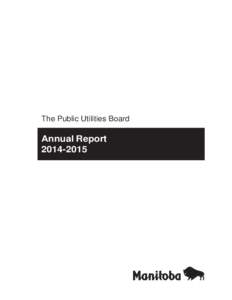 The Public Utilities Board  Annual Report  March 31, 2015