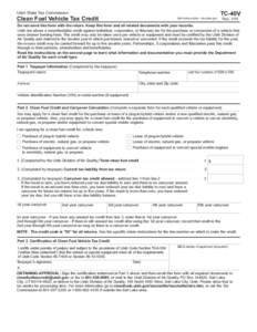 Utah State Tax Commission  Clean Fuel Vehicle Tax Credit Get forms online - tax.utah.gov
