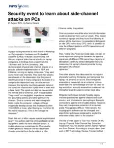 Security event to learn about side-channel attacks on PCs