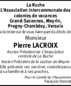 La Ruche L’Association intercommunale des colonies de vacances Grand-Saconnex, Meyrin, Pregny-Chambésy, Versoix