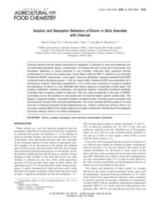 J. Agric. Food Chem. 2006, 54, 8545−Sorption and Desorption Behaviors of Diuron in Soils Amended with Charcoal