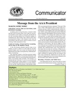 Communicator American Accounting Association Two-Year College Section  Spring 2005