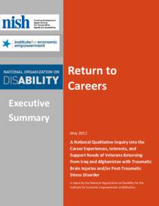 Return to Careers Executive Summary May 2012