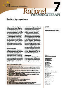 7  Rationel FARMAKOTERAPI Restless legs syndrome