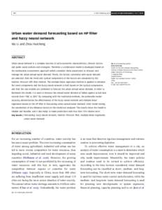 Q IWA Publishing 2010 Journal of Hydroinformatics | 12.2 | Urban water demand forecasting based on HP filter and fuzzy neural network