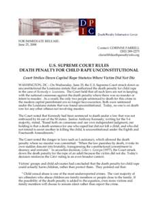 FOR IMMEDIATE RELEASE: June 25, 2008 Contact: CORINNE FARRELL[removed]removed]