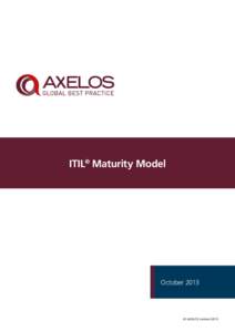 ITIL® Maturity Model  October 2013 © AXELOS Limited 2013