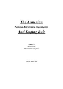 Microsoft Word - Armenian NADO 2009 RULE  ENG.doc