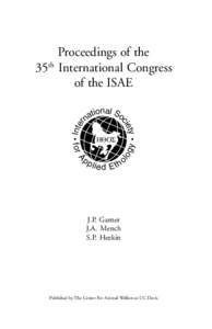 Proceedings of the 35th International Congress of the ISAE Inte r