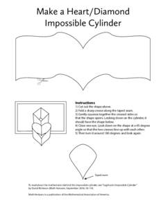 Make a Heart/Diamond Impossible Cylinder ✃ Instructions