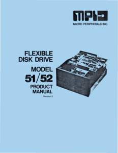 MICRO PERIPHERAlS INC.  FLEXIBLE DISK DRIVE MODEL PRODUCT