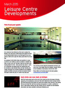 MarchLeisure Centre Developments Park Road pool update