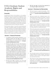 Graduate Student Academic Rights and Responsibilities