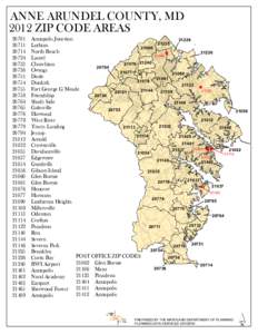 ANNE ARUNDEL COUNTY, MD 2012 ZIP CODE AREAS[removed][removed]