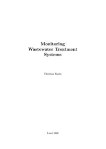 Monitoring Wastewater Treatment Systems Christian Rosen  Lund 1998