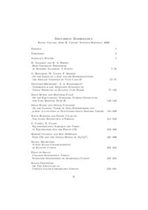 Documenta Mathematica Extra Volume: John H. Coates’ Sixtieth Birthday, 2006 Preface 1