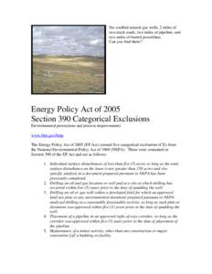 Six coalbed natural gas wells, 2 miles of two-track roads, two miles of pipeline, and two miles of buried powerlines. Can you find them?  Energy Policy Act of 2005