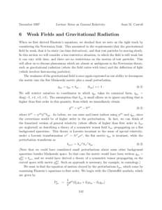 December[removed]Lecture Notes on General Relativity