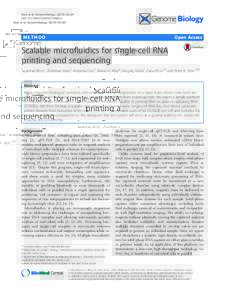 Scalable microfluidics for single-cell RNA printing and sequencing