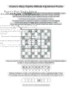 Logic puzzles / Sudoku / Recreational mathematics