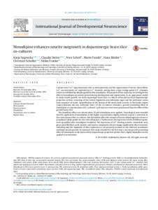 Int. J. Devl Neuroscience–11  Contents lists available at ScienceDirect International Journal of Developmental Neuroscience journal homepage: www.elsevier.com/locate/ijdevneu