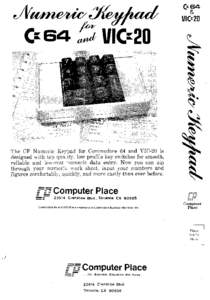 Computer keyboards / Commodore 64 / Apple Keyboard / Keypad / Numeric keypad / Commodore VIC-20 / Commodore bus / D-subminiature