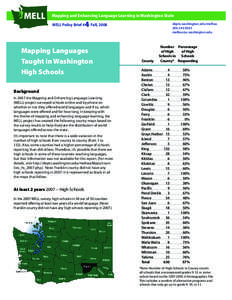 MELL  Mapping and Enhancing Language Learning in Washington State 4 Fall, 2008