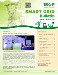 Volume 2, Issue 3, 2015  Highlights of India Smart Grid Week 2015