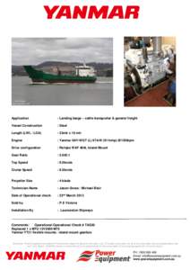 Application  : Landing barge – cattle transporter & general freight Vessel Construction