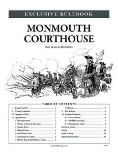   Monmouth Courthouse E XCLU SI V E RU LE BO OK