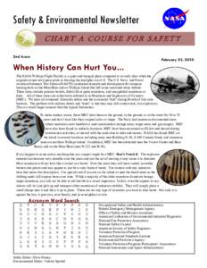 Safety & Environmental Newsletter CHART A COURSE FOR SAFETY 2nd Issue February 23, 2010