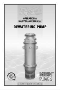 OPERATION & MAINTENANCE MANUAL DEWATERING PUMP  A Mark of Quality