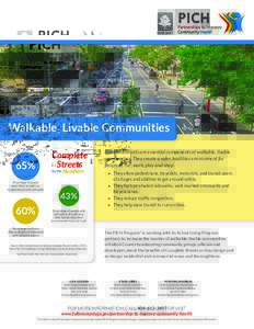 Walkable, Livable Communities Complete Streets 65%