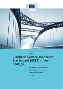 ESIC European Service Innovation Centre REPORT European Service Innovation Scoreboard (ESIS) – Key findings