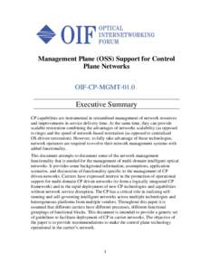 OIF Contribution Cover Sheet