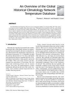An Overview of the Global Historical Climatology Network Temperature Database