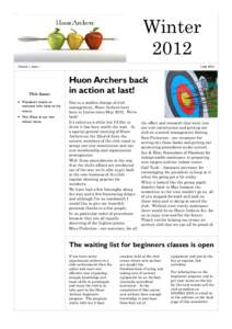 WinterJuly 2012 Volume 1, Issue 1