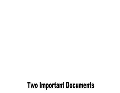 Teaching Tips: Copy the Venn template front to back so that the title “Two Important Documents” is at the bottom of one side, and the Venn template is on the bottom of the opposite side. This can be copied on white