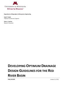 Developing Optimum Drainage Design Guidelines for the Red River Basin