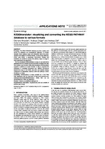 BIOINFORMATICS APPLICATIONS NOTE Systems biology Vol. 27 no, pages 2314–2315 doi:bioinformatics/btr377