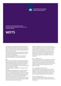 Information sheet for Dutch prisoners abroad Procedure for international transfer of sentences to the Netherlands under the WOTS