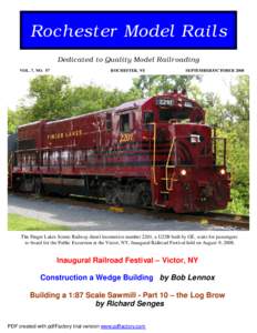 N  Rochester Model Rails Dedicated to Quality Model Railroading  VOL. 7, NO. 57