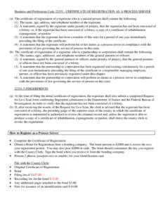 Microsoft Word - PROCESS SERVER REGISTRATION 2009.doc