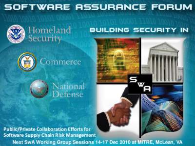 Commerce National Defense Public/Private Collaboration Efforts for Software Supply Chain Risk Management