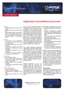 FMA - Application Vulnerability Assessment Service - Singapore