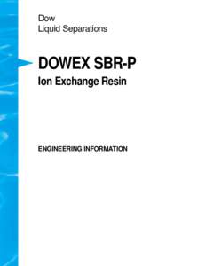 Dow Liquid Separations DOWEX SBR-P Ion Exchange Resin