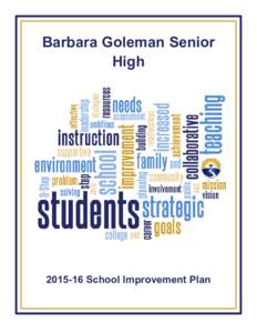 Barbara Goleman Senior HighSchool Improvement Plan  DadeBarbara Goleman Senior HighSIP